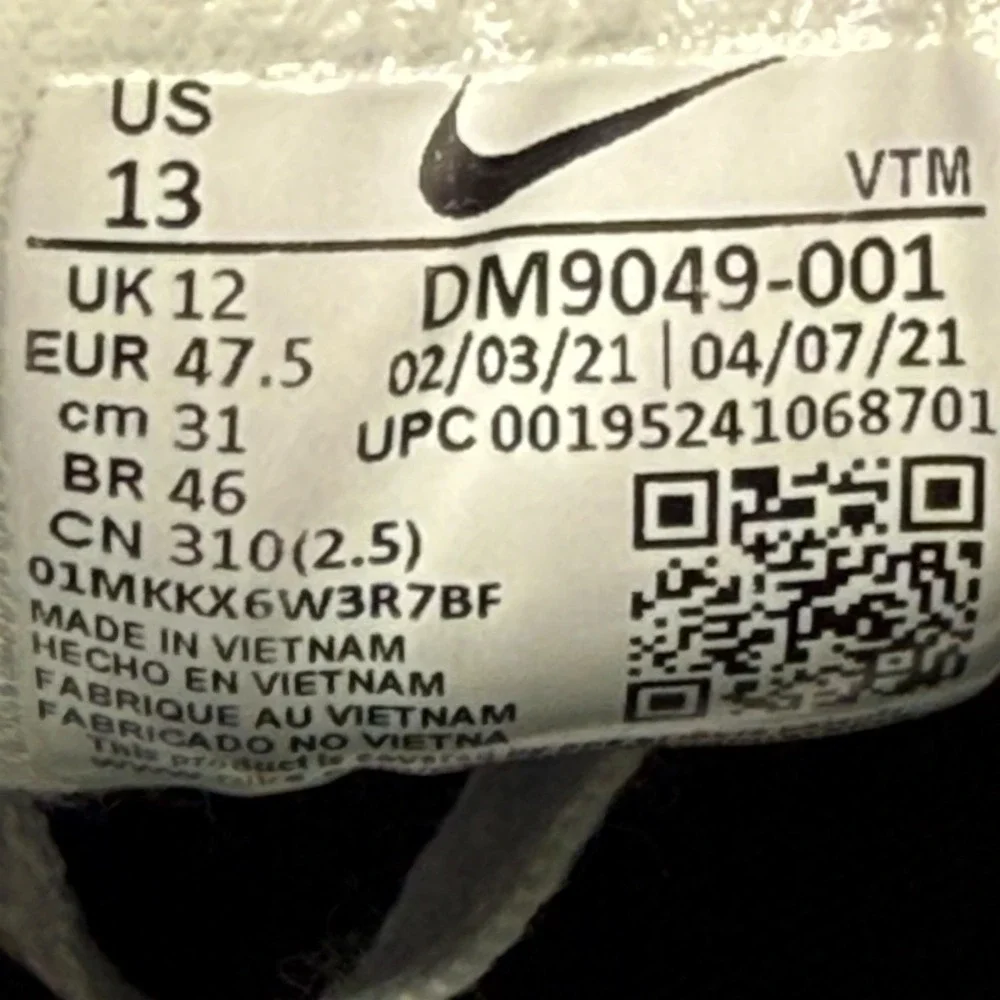Nike Waffle One Peace‎ and Unity Men's Size 13 DM9049-001 Black Yellow Red Gym
